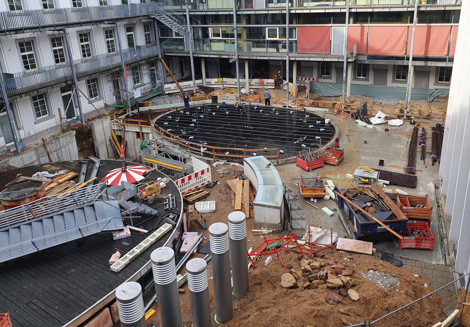 Construction at the International Department: Auditorium getting in shape